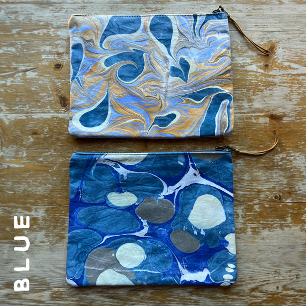Marbled zip pouch