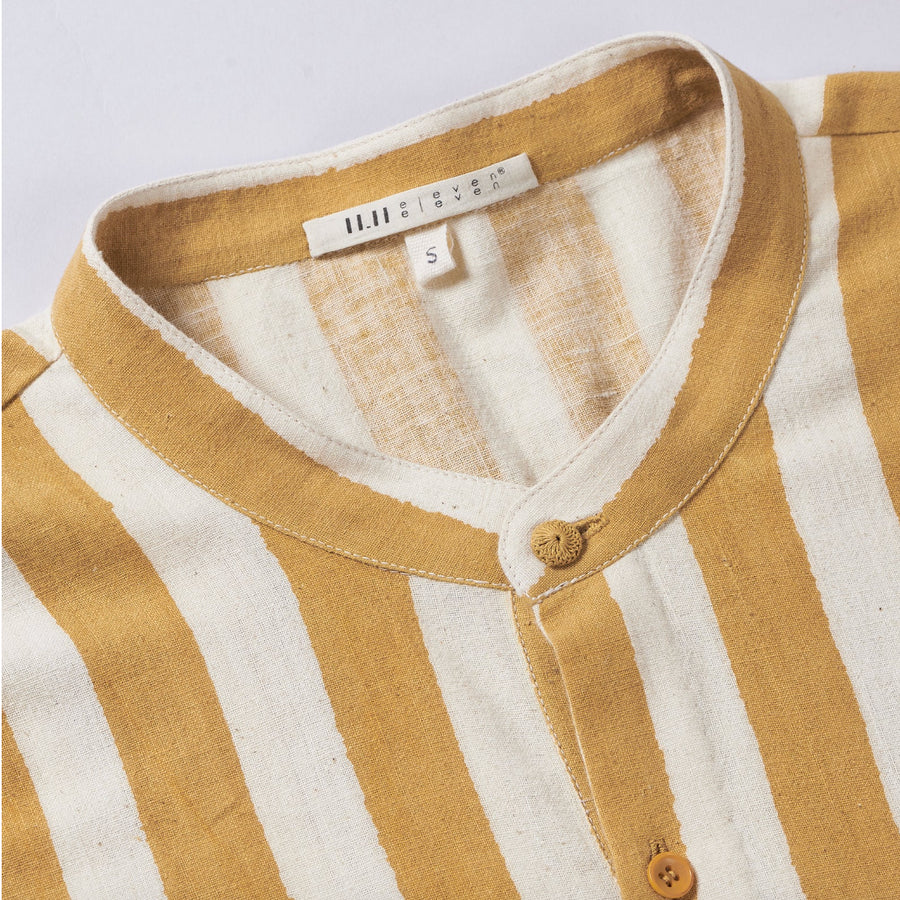 11.11 Ecru+Ochre Striped Kaftan