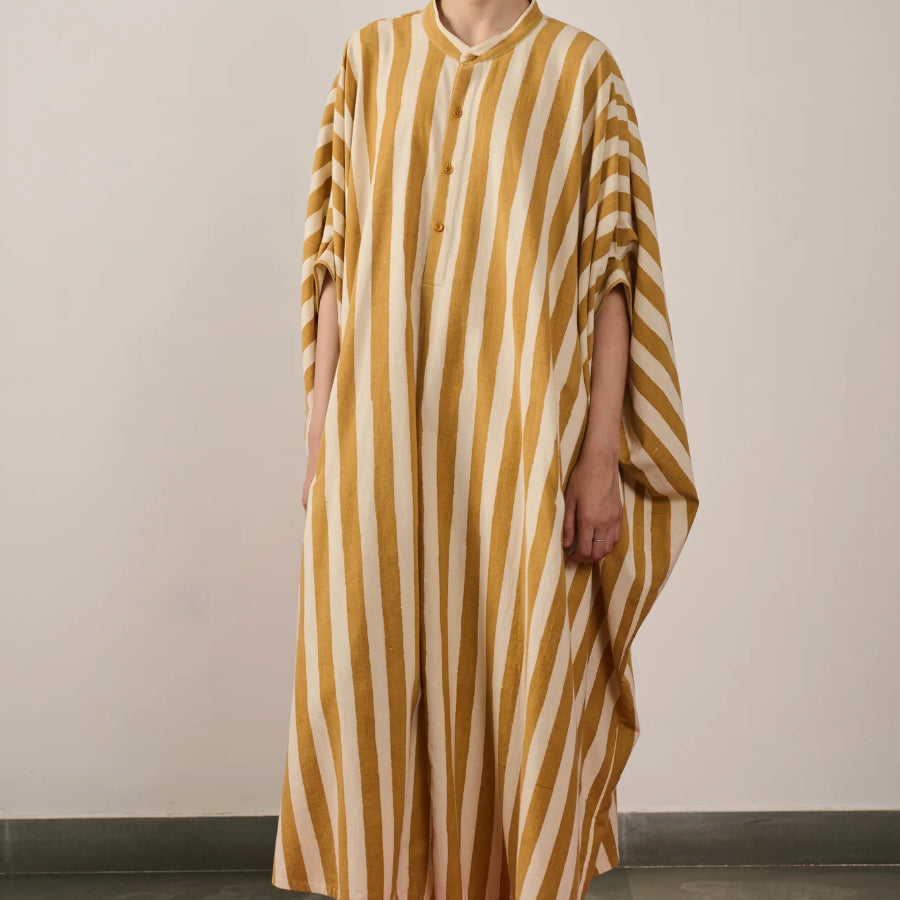11.11 Ecru+Ochre Striped Kaftan