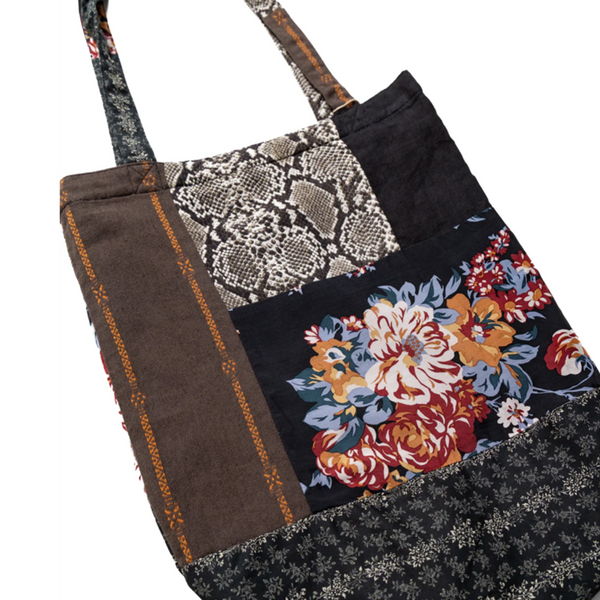 Kapital Novel Patchwork Tote - Tourists