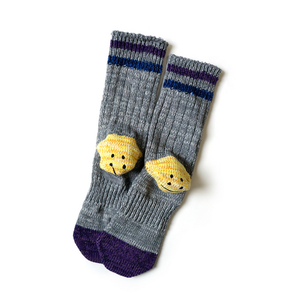 Kapital 60 Yarns IVY smile socks -- Gray