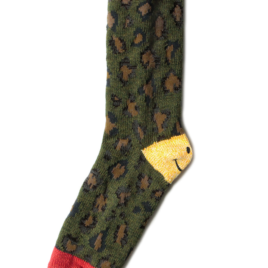 Kapital Socks Leopard Smile Socks Green
