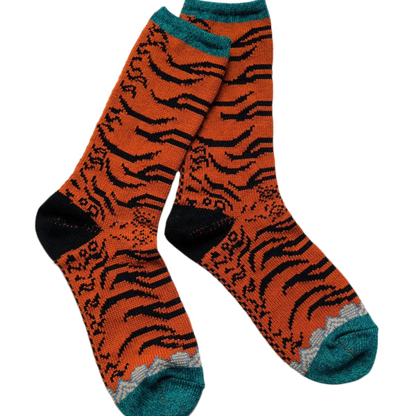 Kapital Orange Nepal Tiger Socks
