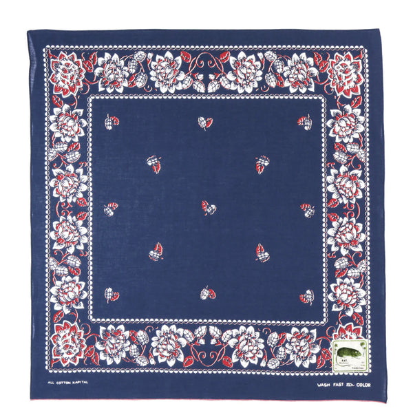 Kapital Rockwell Flower Bandana Navy