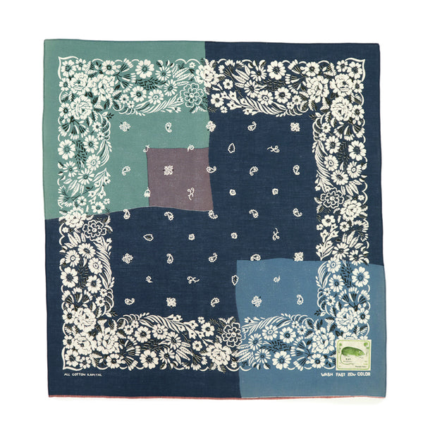 Kapital Garden Patchwork Bandana Navy