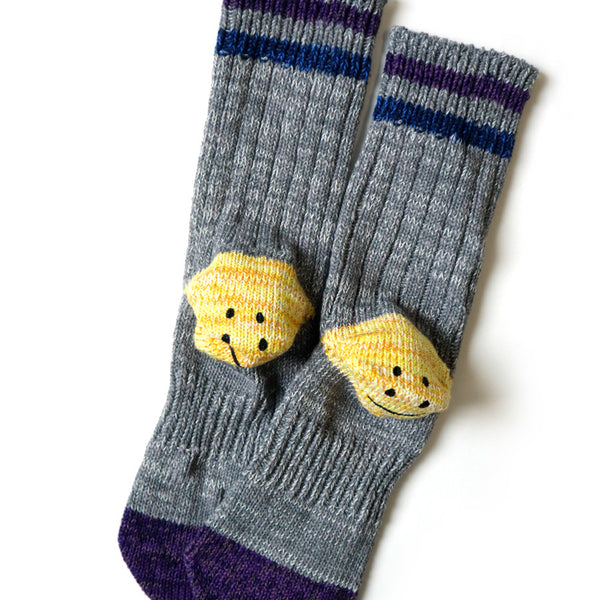 Kapital 60 Yarns IVY smile socks -- Gray