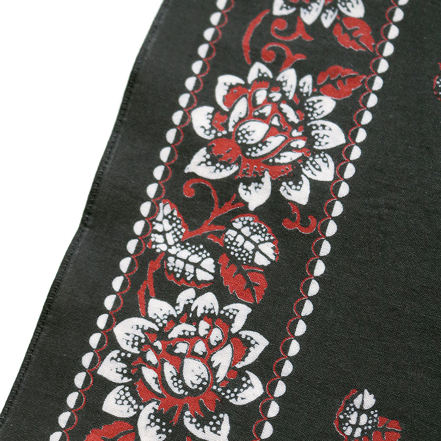 Kapital Rockwell Flower Bandana Black