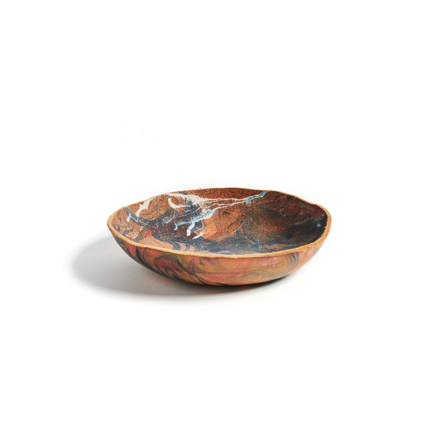 Small Geode Leather Bowl